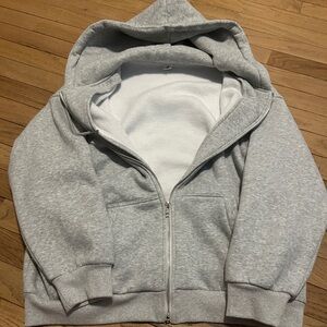 Grey zip up